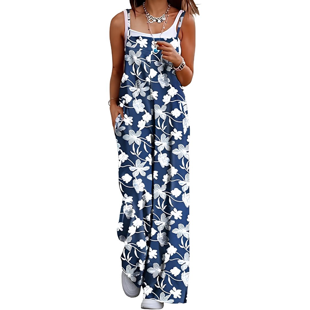 Casual Wide Fit Baggy Jumpsuit With Pockets For Women 