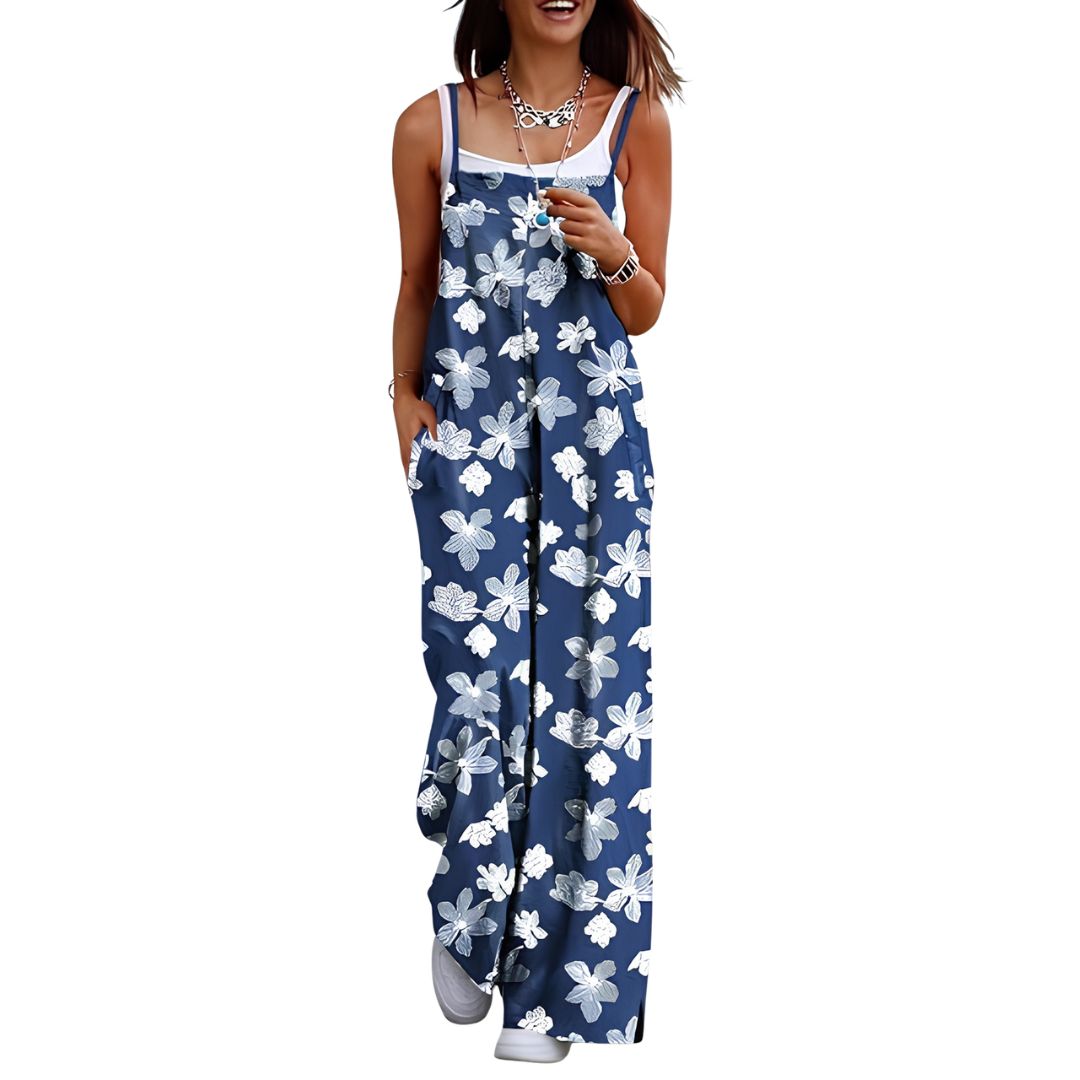 Casual Wide Fit Baggy Jumpsuit With Pockets For Women 