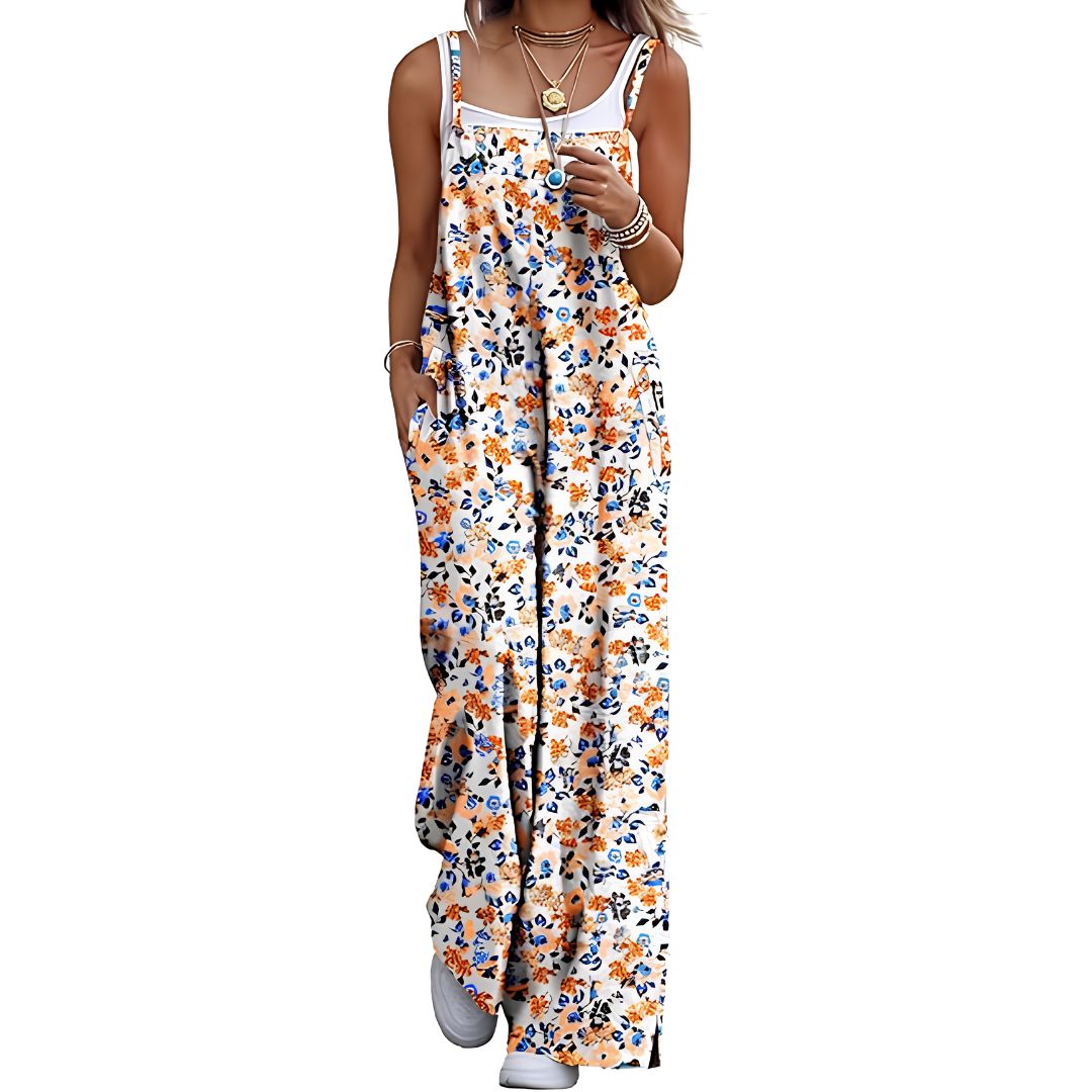 Casual Wide Fit Baggy Jumpsuit With Pockets For Women 