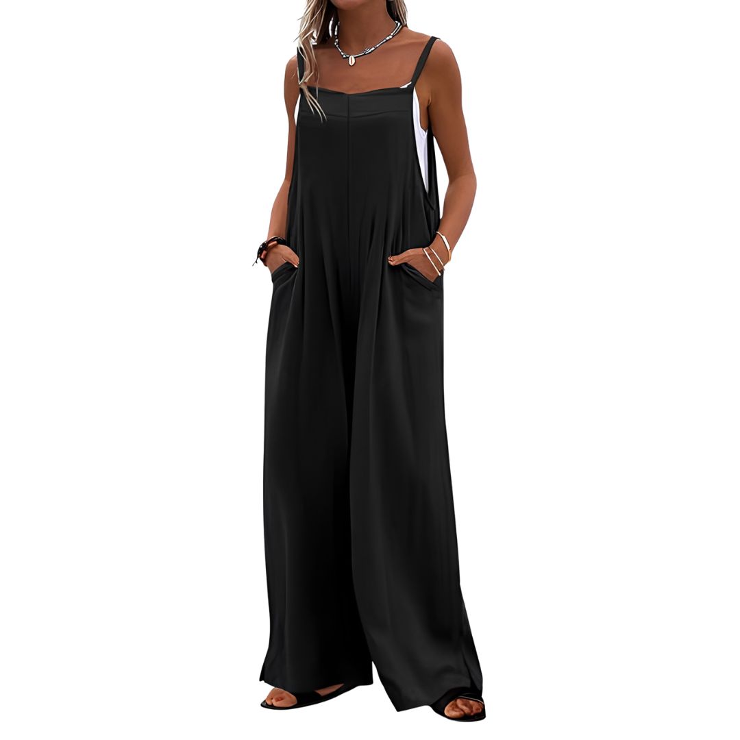 Casual Wide Fit Baggy Jumpsuit With Pockets For Women 