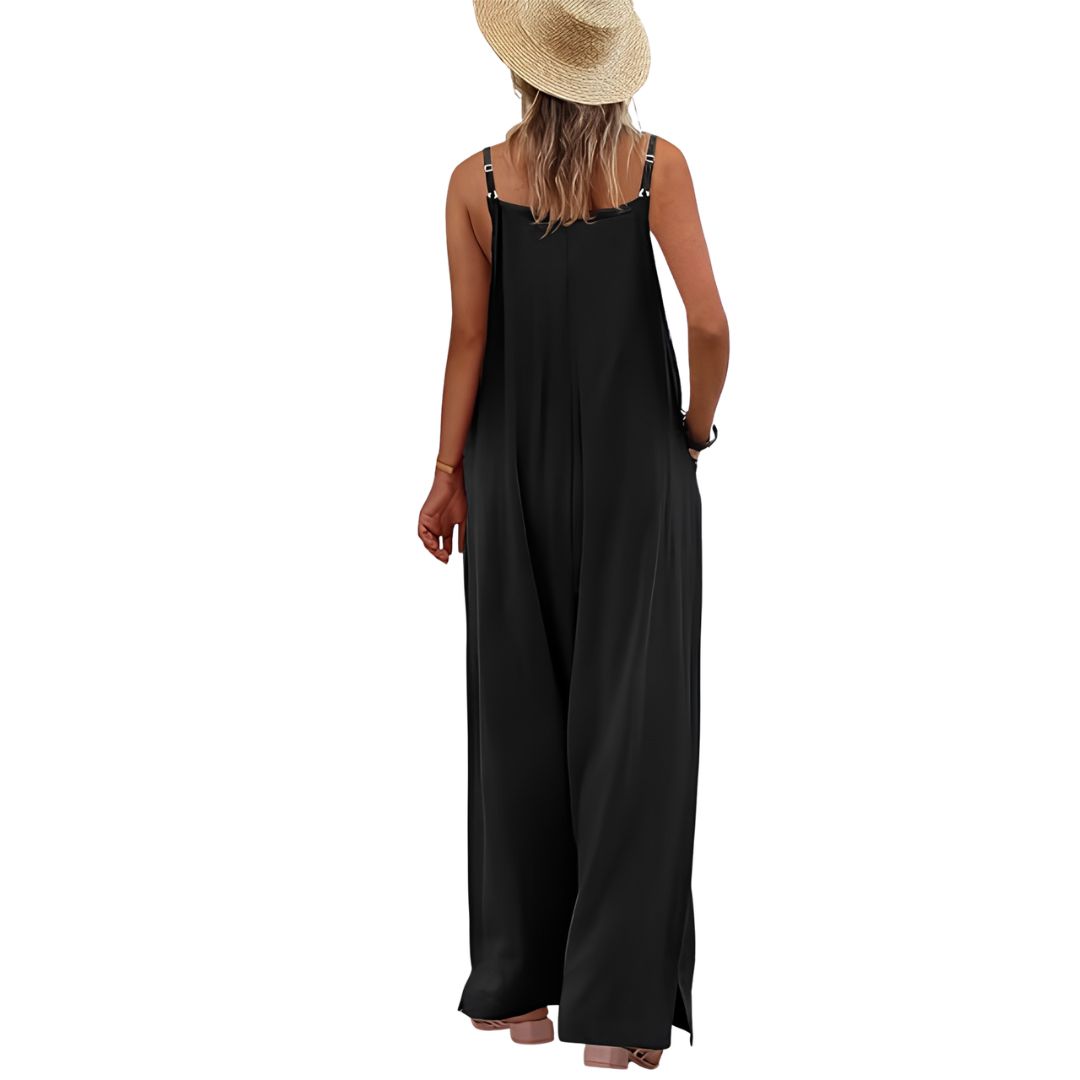 Casual Wide Fit Baggy Jumpsuit With Pockets For Women 