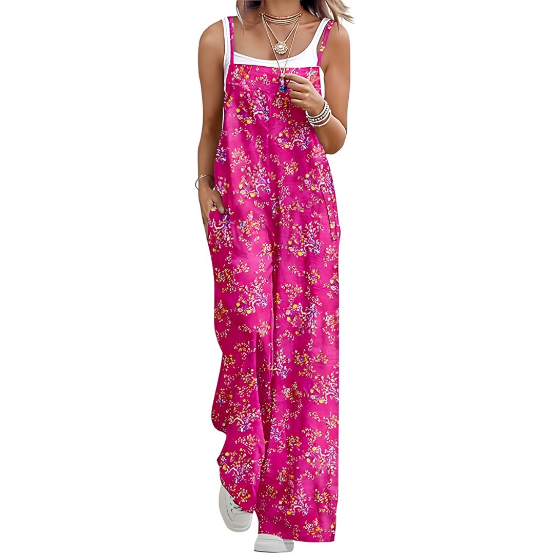 Casual Wide Fit Baggy Jumpsuit With Pockets For Women 