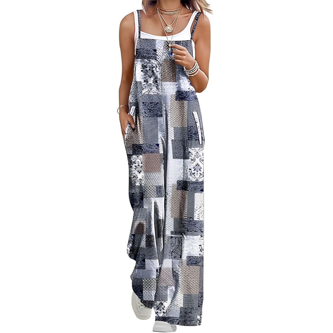 Casual Wide Fit Baggy Jumpsuit With Pockets For Women 