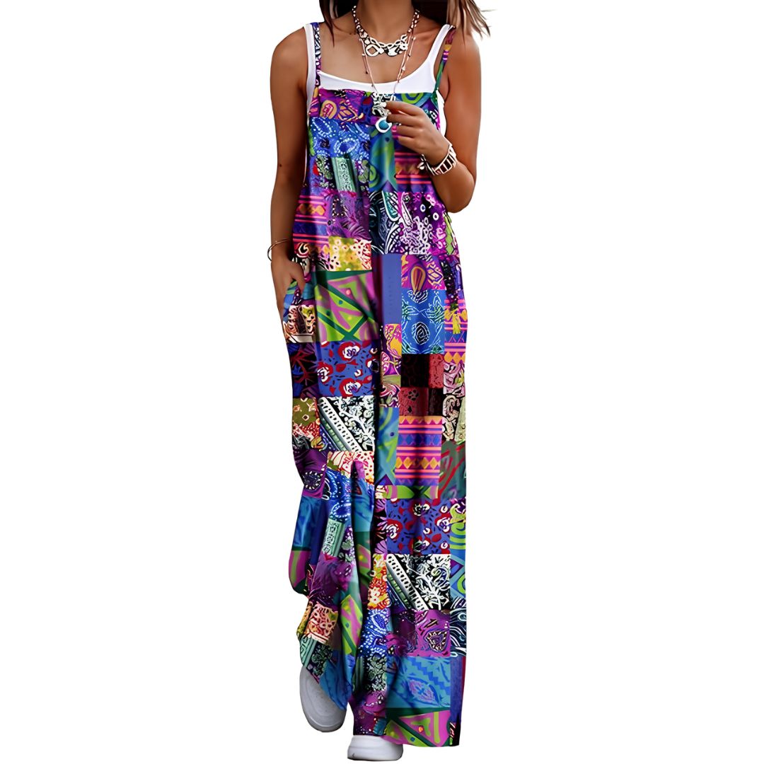 Casual Wide Fit Baggy Jumpsuit With Pockets For Women 