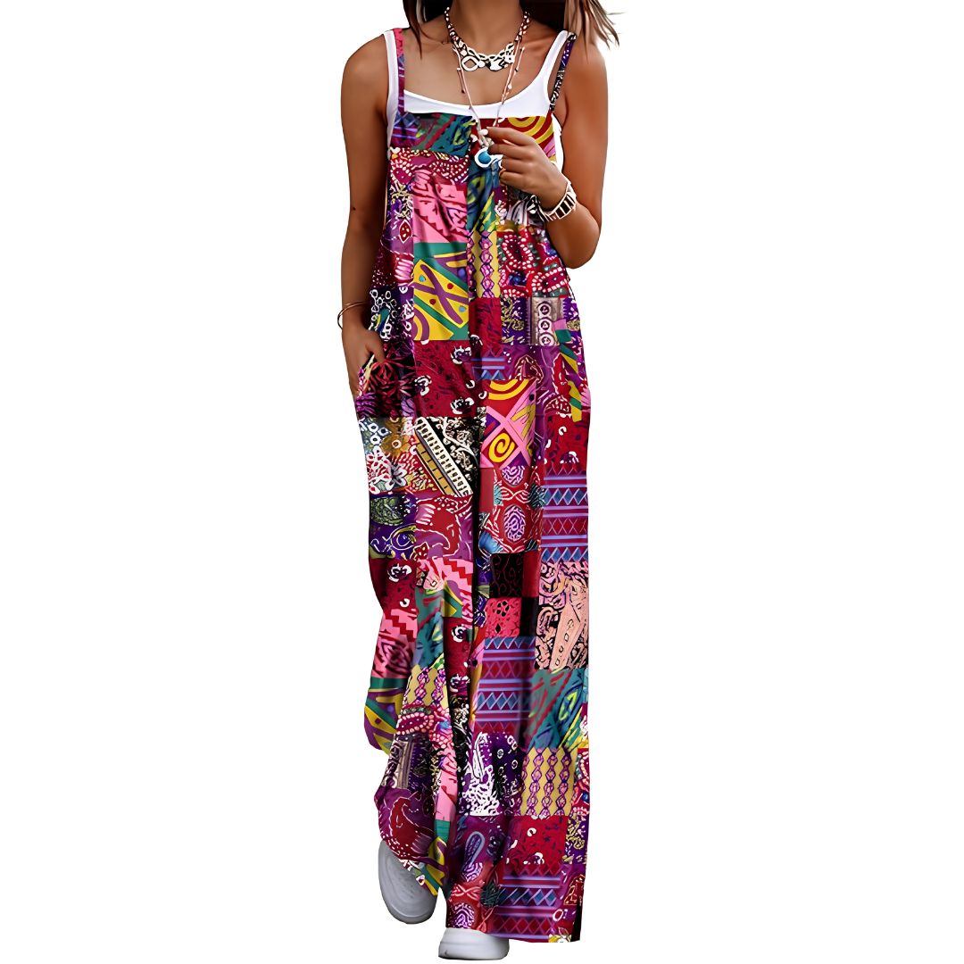 Casual Wide Fit Baggy Jumpsuit With Pockets For Women 