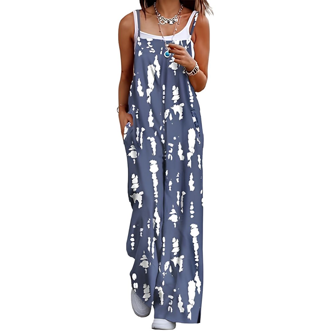 Casual Wide Fit Baggy Jumpsuit With Pockets For Women 