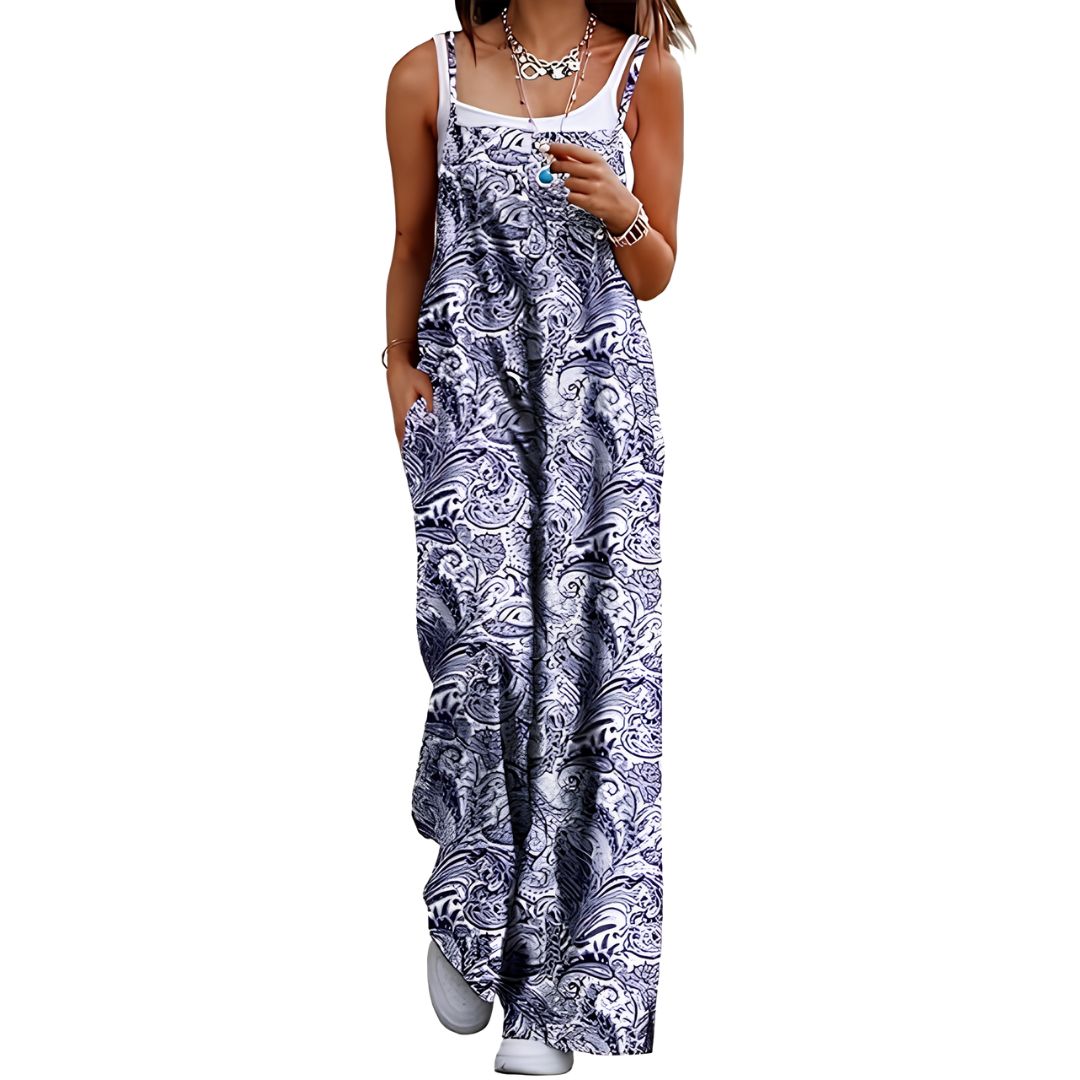 Casual Wide Fit Baggy Jumpsuit With Pockets For Women 