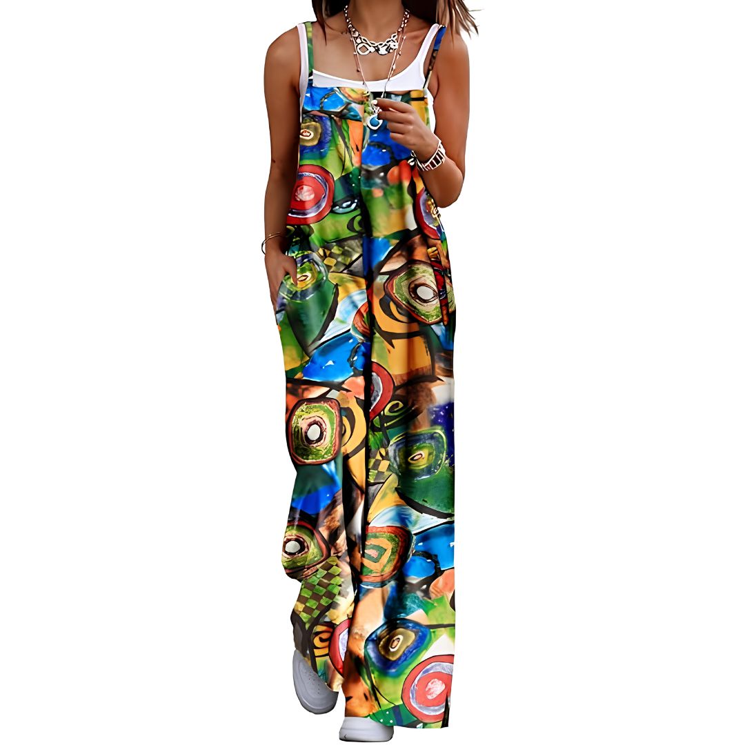 Casual Wide Fit Baggy Jumpsuit With Pockets For Women 