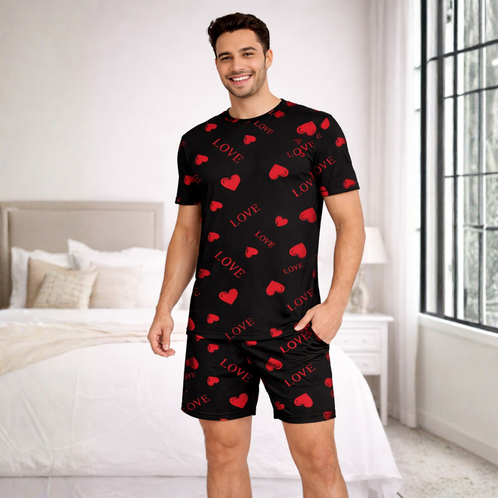 Couple Matching Letter Print Comfort Loungewear Set