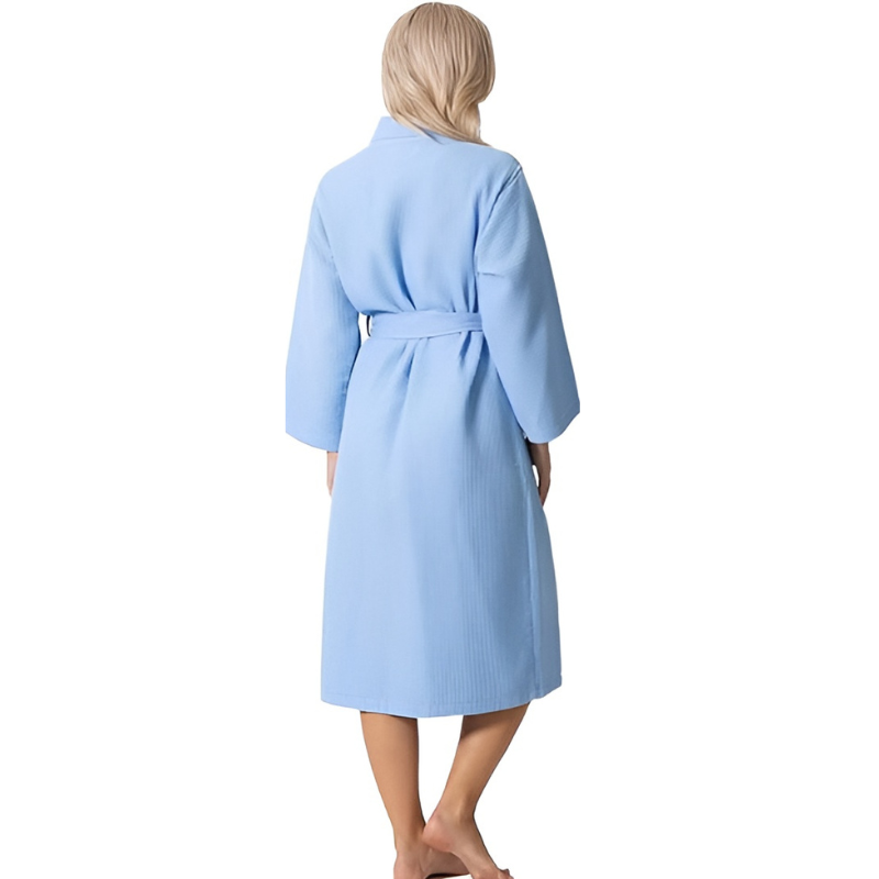 Waffle Knit Lightweight Kimono Spa Bath Robes For Women