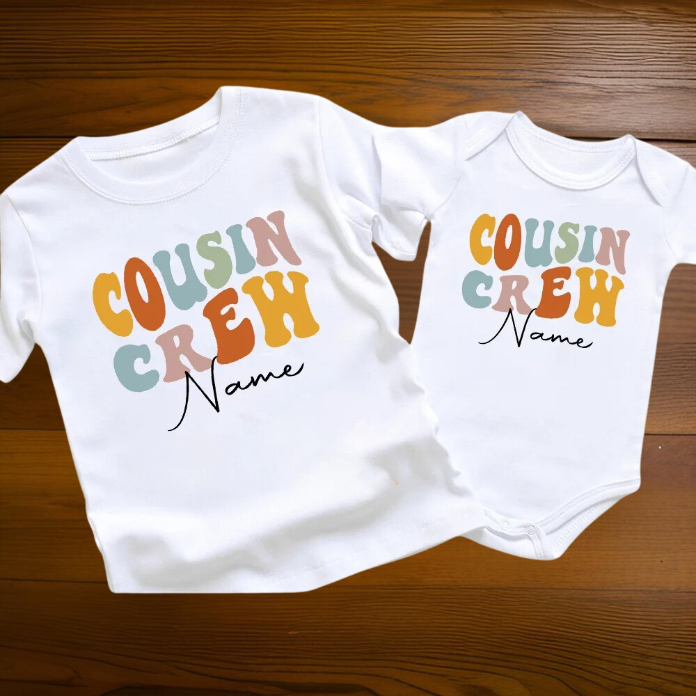 Personalized Cousin Crew Family matching T Shirts Set