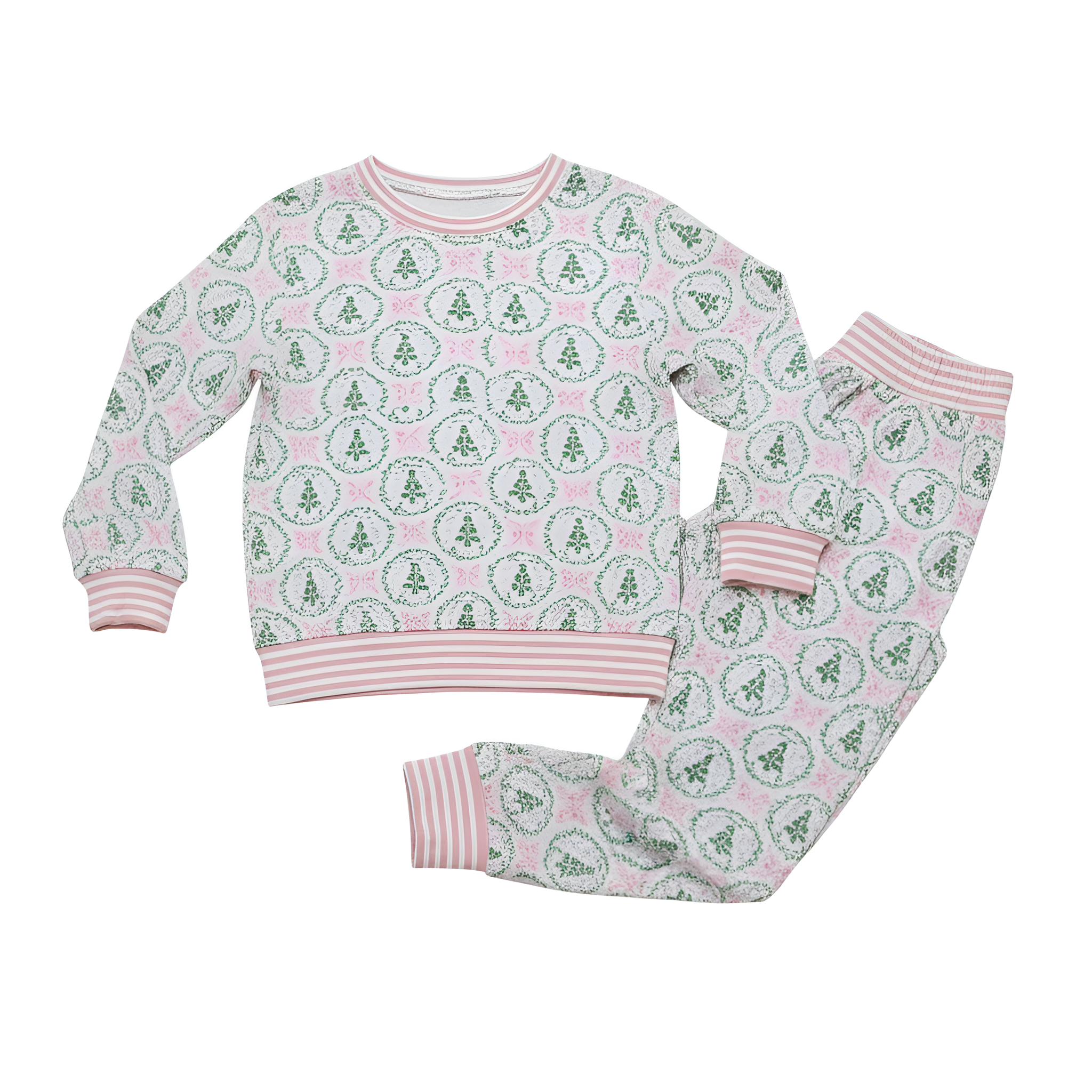 Festive Mama Claus Holiday Matching Pajama Set