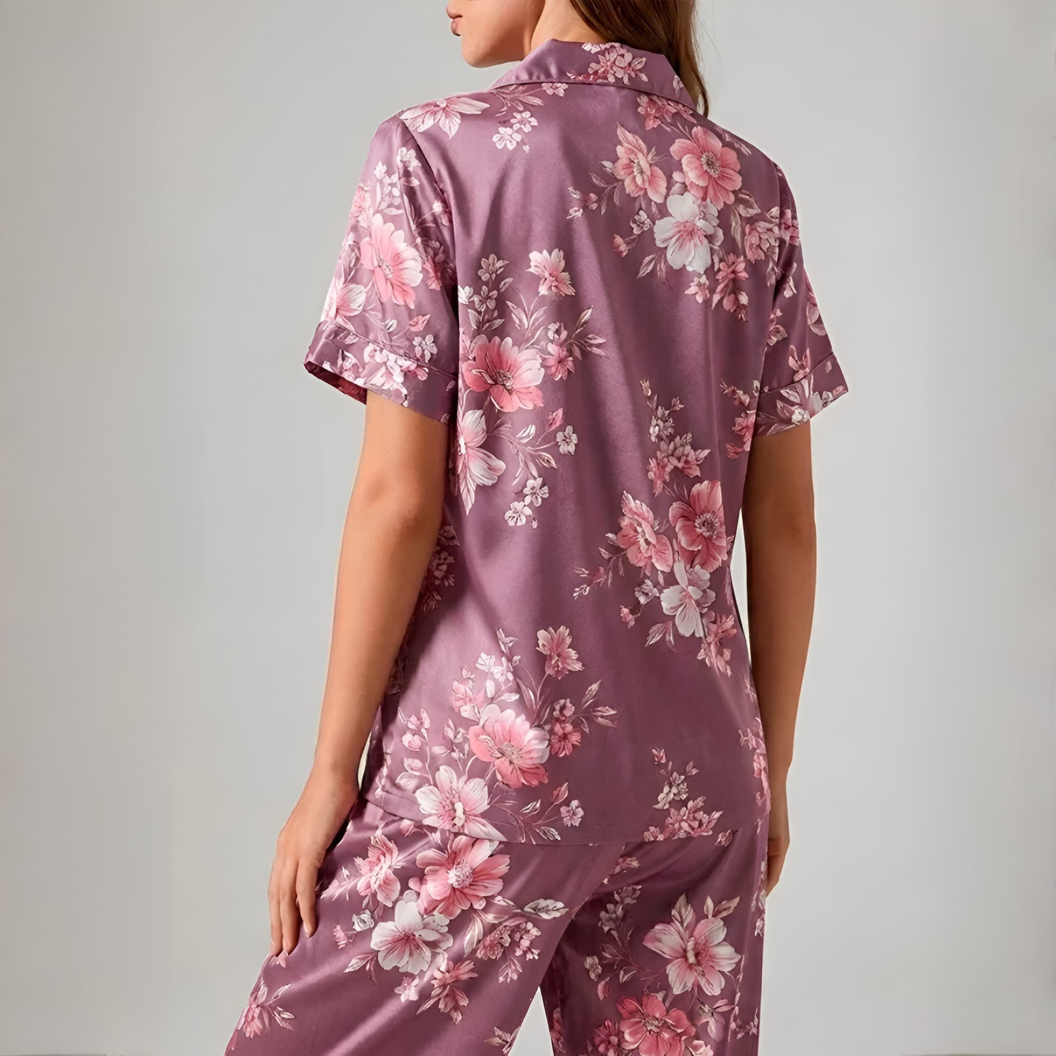 Women Bloomline Floral Short Sleeve Air Flow Pajama Set
