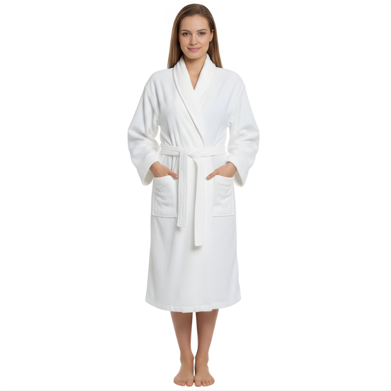 Soft Turkish Terry Cloth Kimono Design Bathrobe For Women