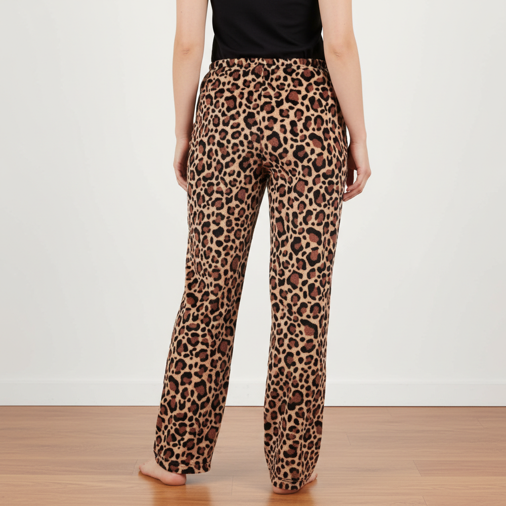 Plush Design Fleece Pajama Pants With Pockets For Women