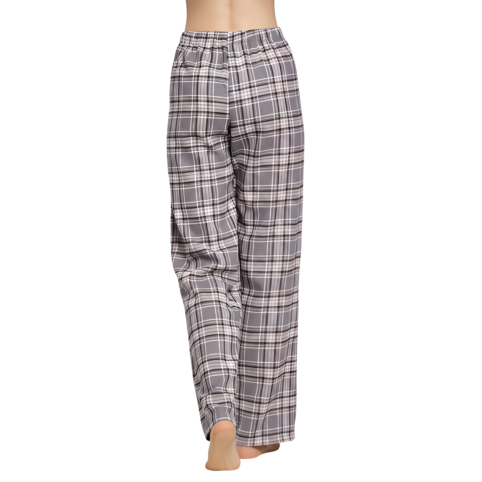 Flannel Plaid Pajama Pants With Drawstring For Women