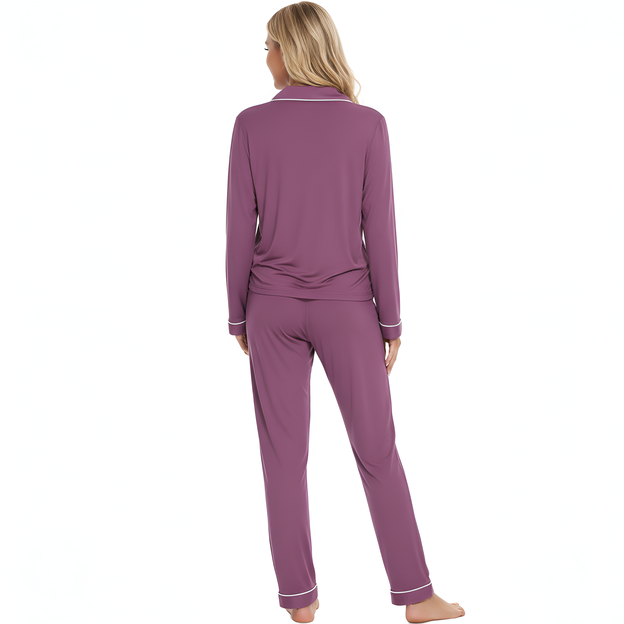 Family Christmas Pajama Set with Plaid Pants and Printed Tops