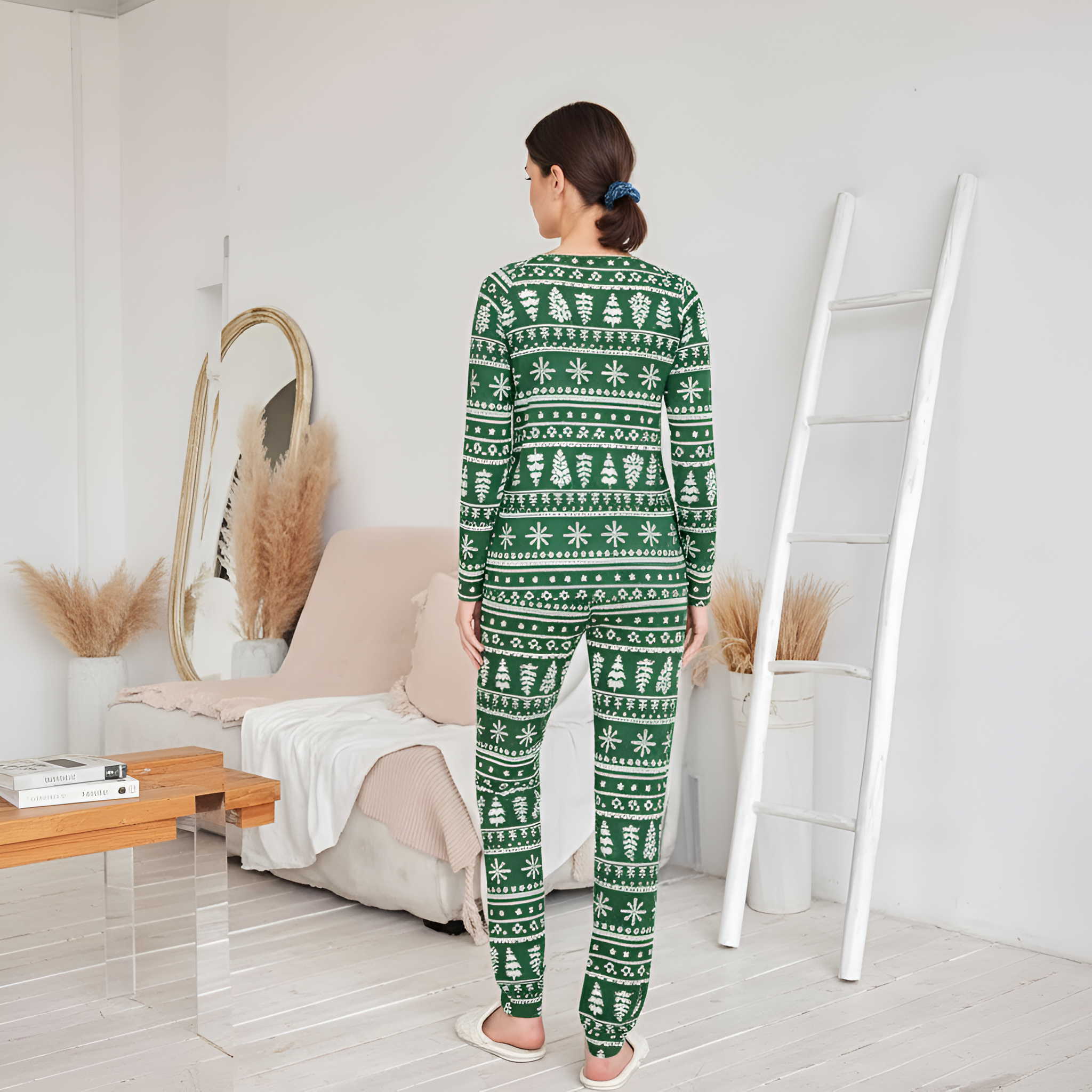 Soft Star Print Pajama Set Lounge For Women