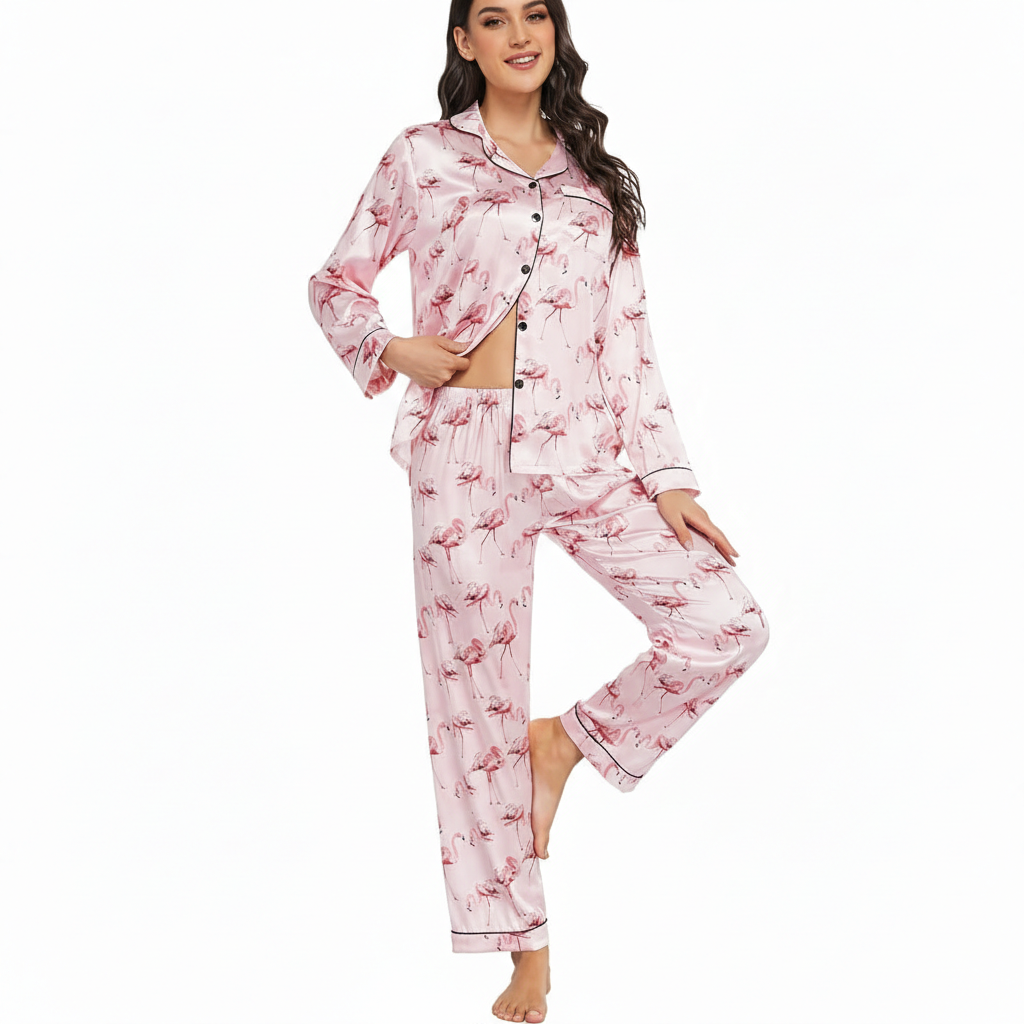 Classic Long Sleeve Pajama Set For Women