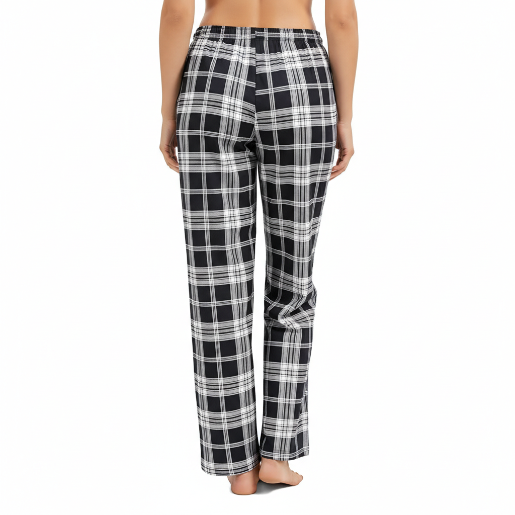 Plaid Sleep Pajama Pants With Pockets For Women