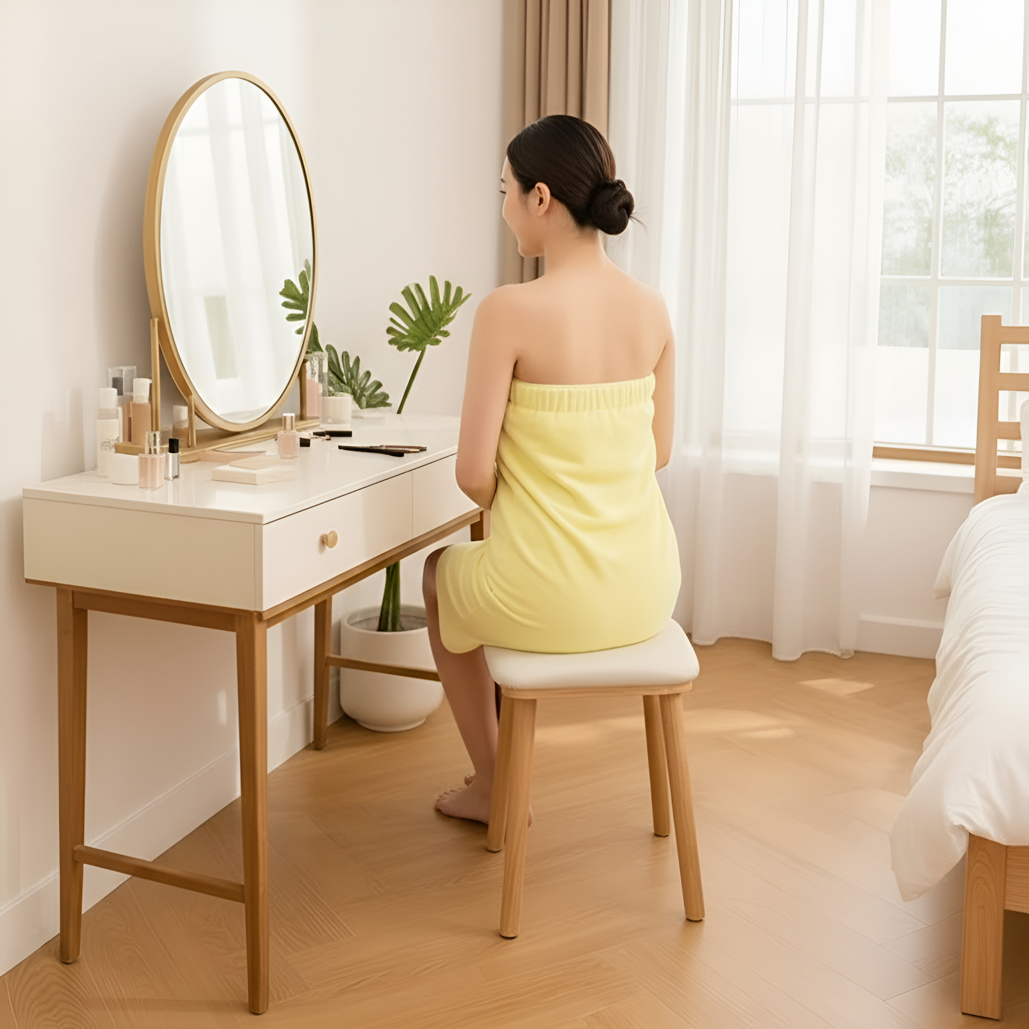 Adjust Clasps Closure Bath Towel Wrap for Women