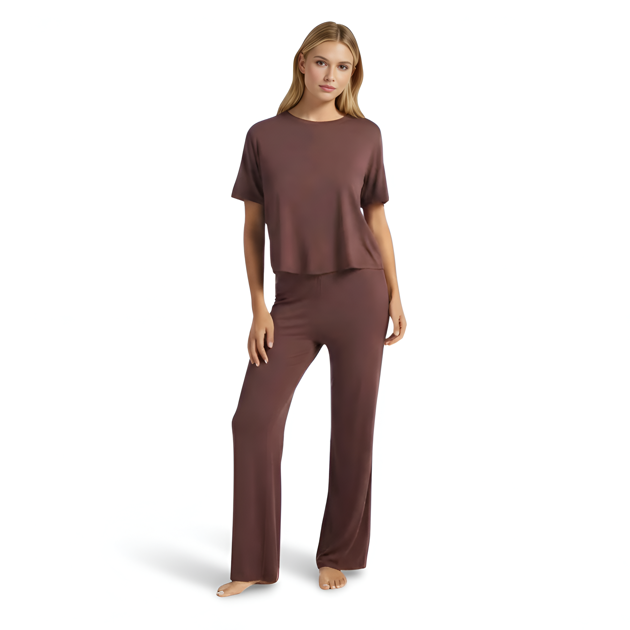 Soft Rayon Pajama Set With Drawstring PantsSoft Rayon Pajama Set With Drawstring Pants - Image 9