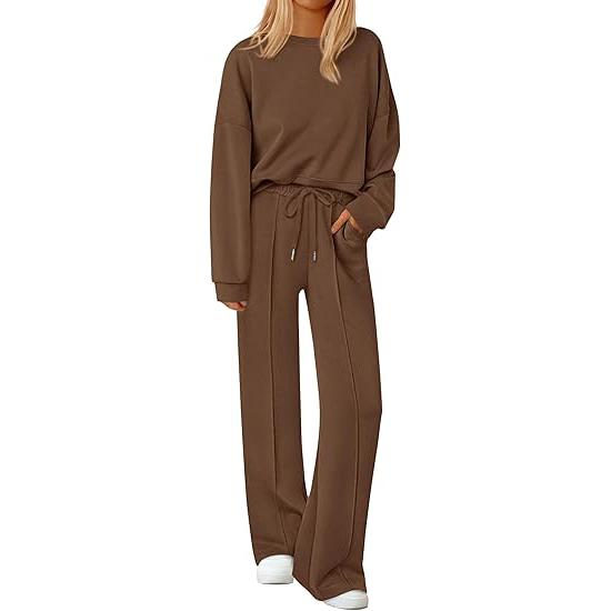 2 Pieces Long Sleeve Sweatshirt And Pants For Women