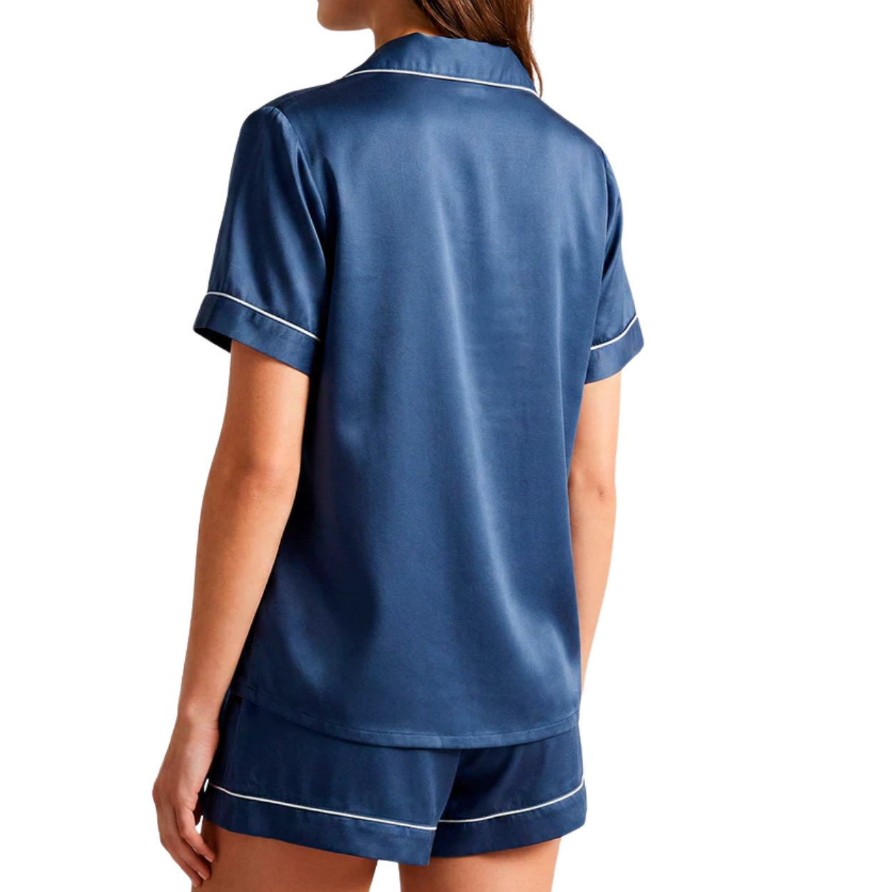 2 Piece Sleepwear Set With Pocket And Shorts For Women