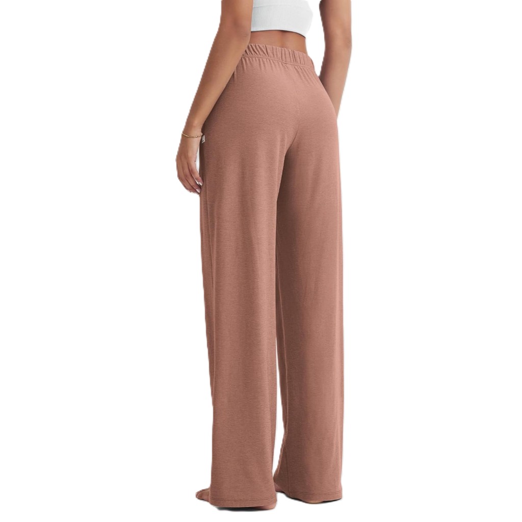 Straight Lounge Pajama Pants With Pockets