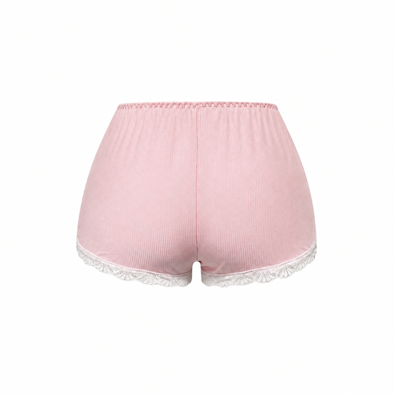 Ribbed Lace Camisole and Shorts 2 Piece Pajama Set for Women