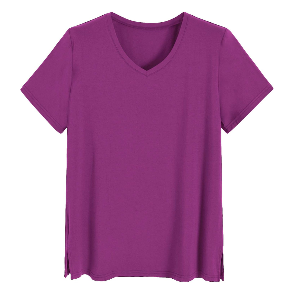 Women V Style Short Sleeve Pajamas Top