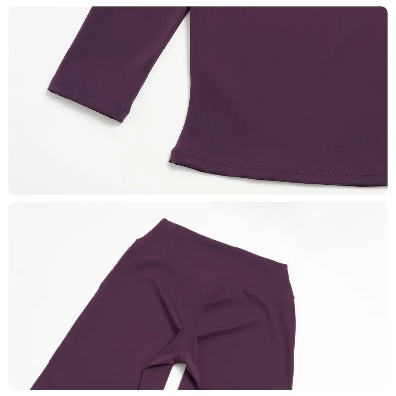 2 Pieces Flowy Pants And Elbow Sleeve Top Set For Women