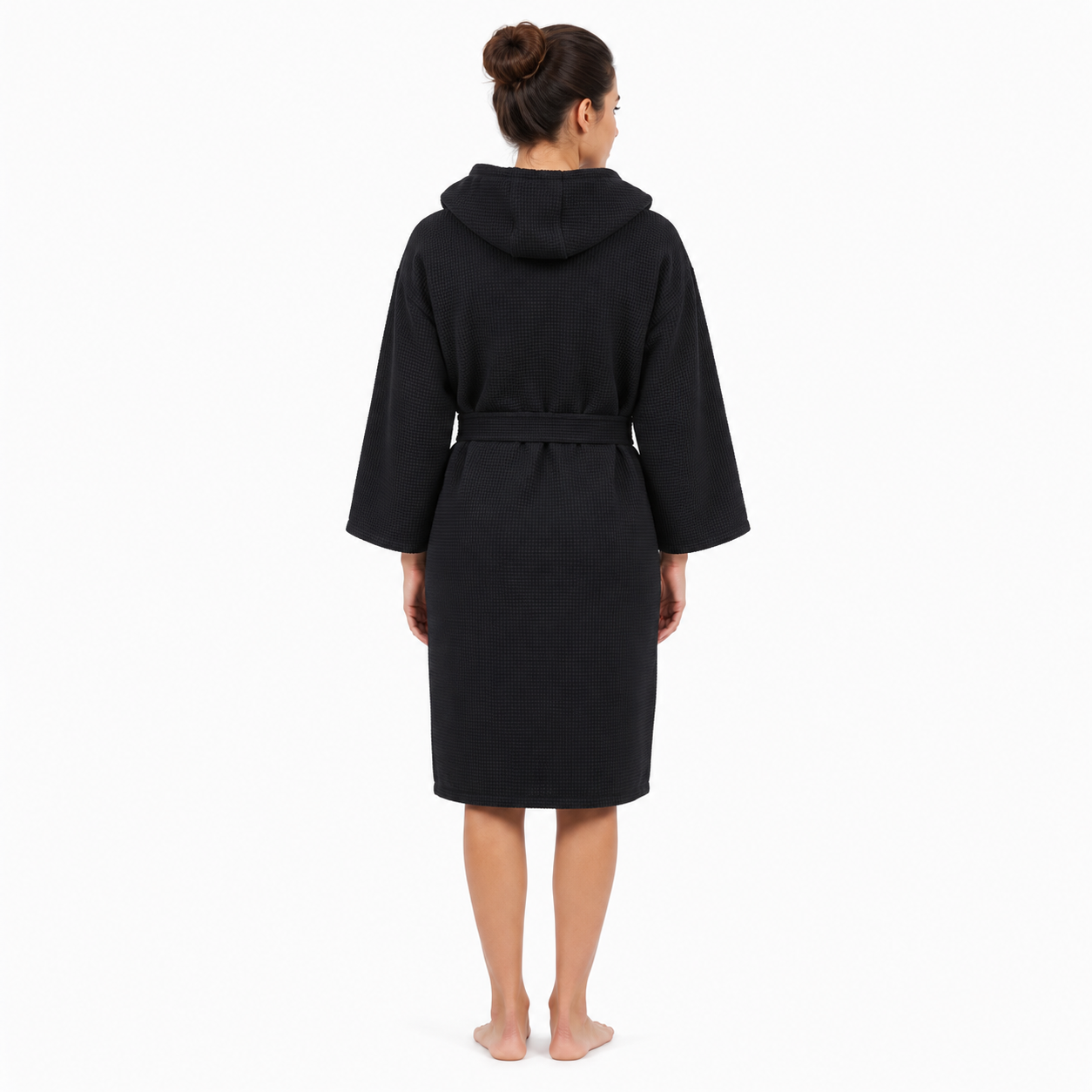 Fast Drying Full Length Lightweight Waffle Knit Kimono Bath Robe