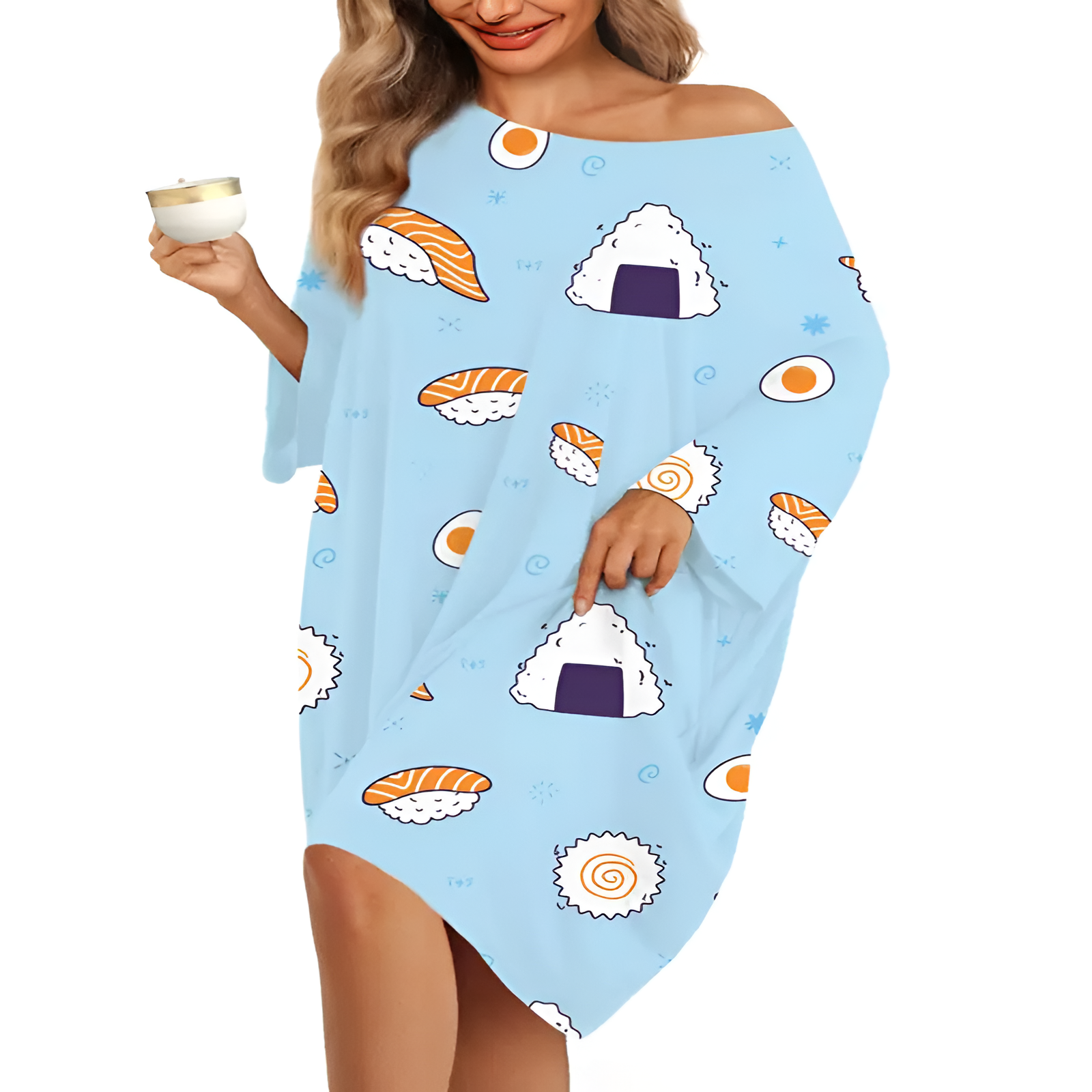 Bamboo Sleep Shirt Dress With Pocket