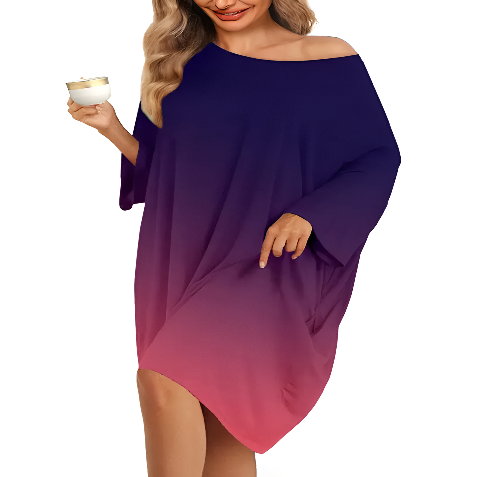 Bamboo Sleep Shirt Dress With Pocket