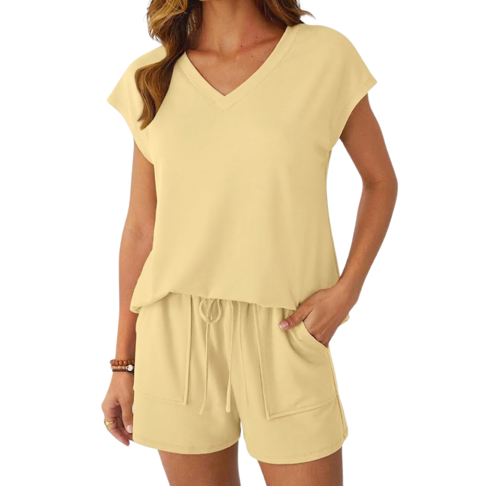Matching Lounge Sets Clothing Spring Cap Sleeve Outfit For Women