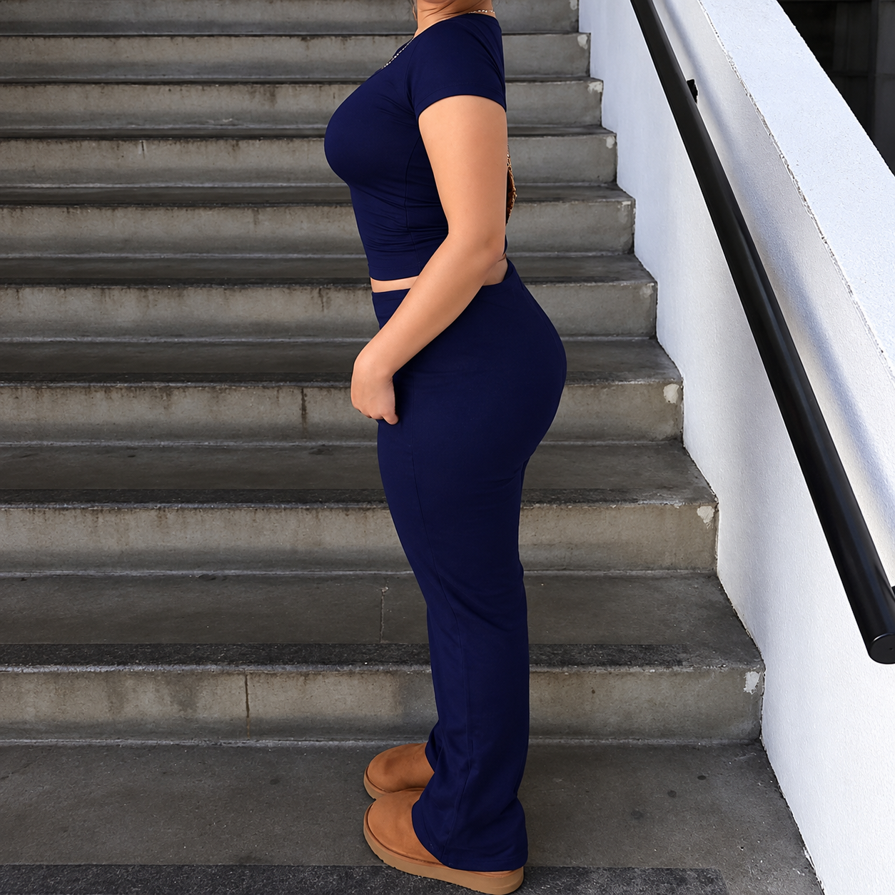2 Pieces T Shirt And Pants Matching Set For Women