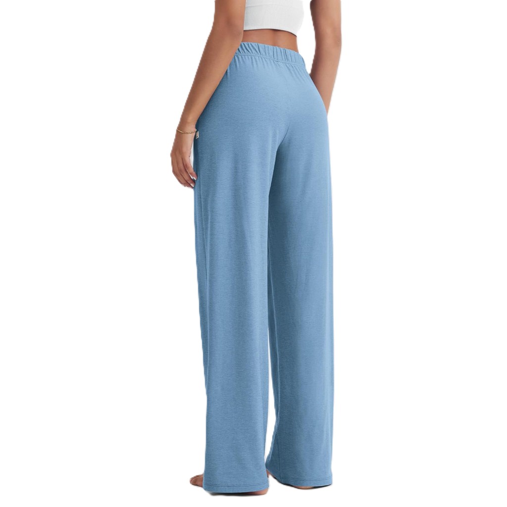 Straight Lounge Pajama Pants With Pockets