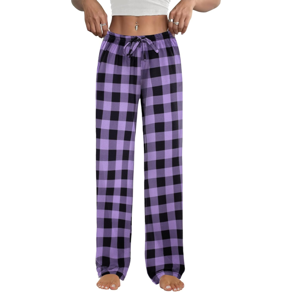 Plaid Lounge Pajama Pants for Women