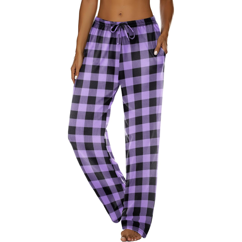 Plaid Lounge Pajama Pants for Women