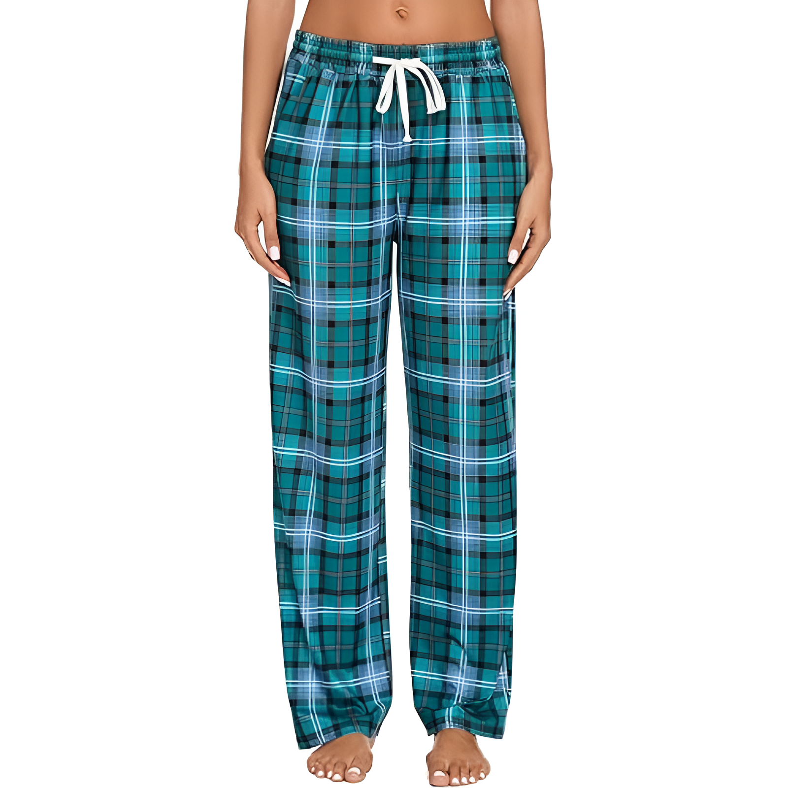 Plaid Sleep Pajama Pants With Pockets For Women