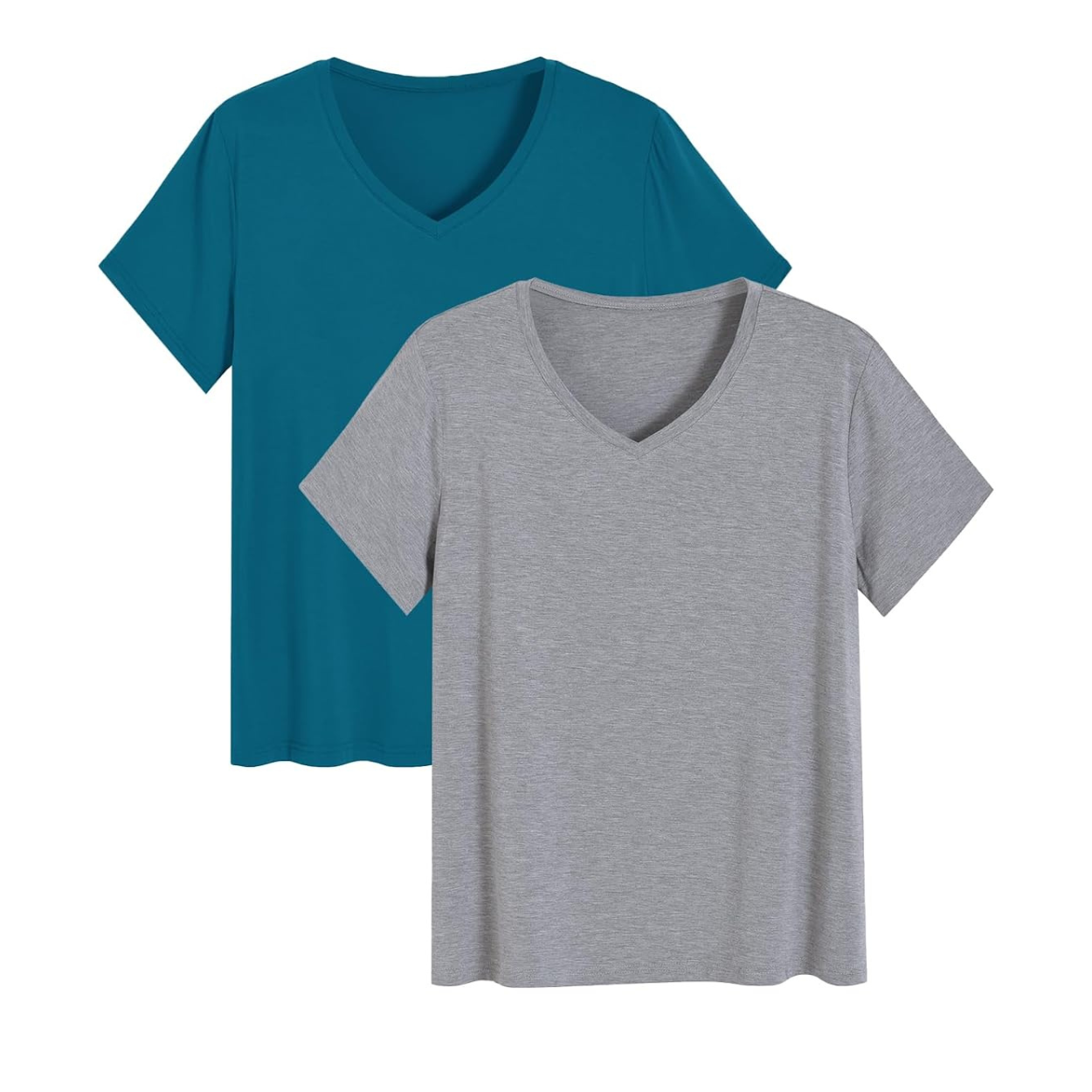 2 Pieces Bamboo Pajama Tops Set For Women