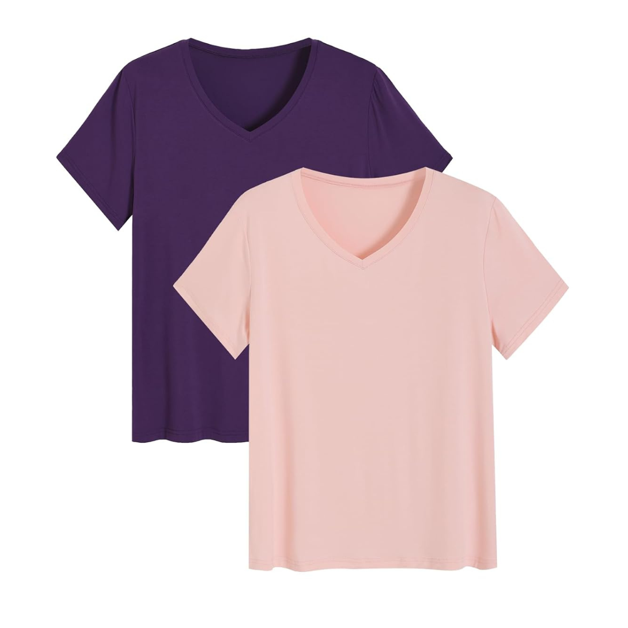 2 Pieces Bamboo Pajama Tops Set For Women