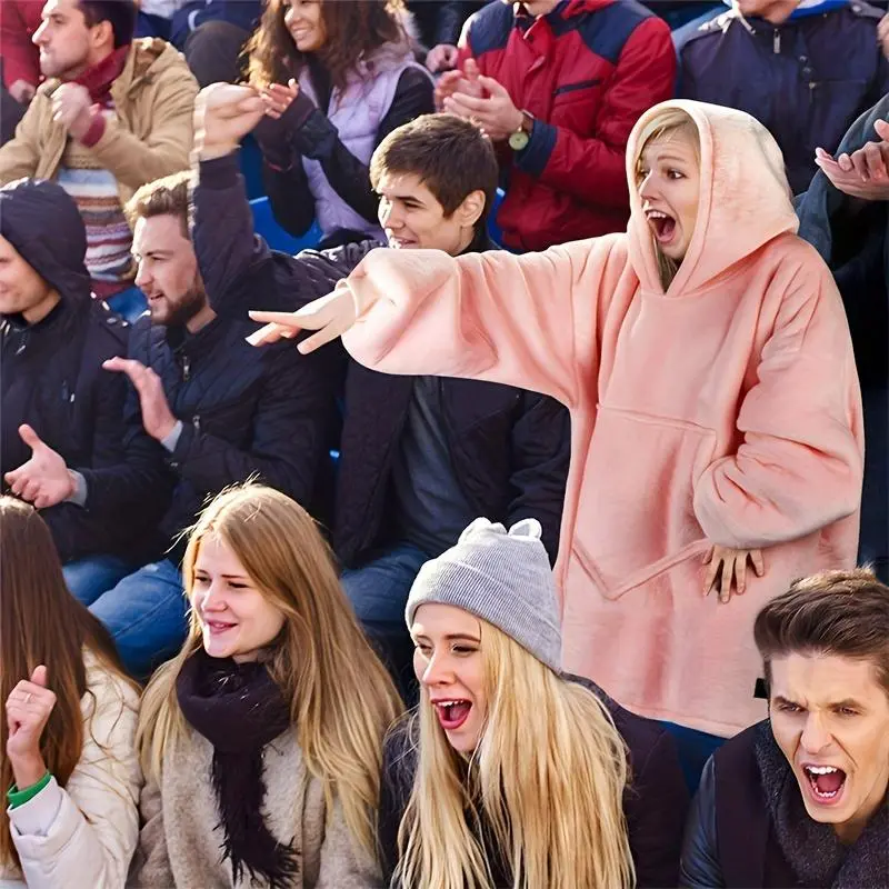 Oversized Long Sleeve Hoodie Blanket Sweatshirt For Women