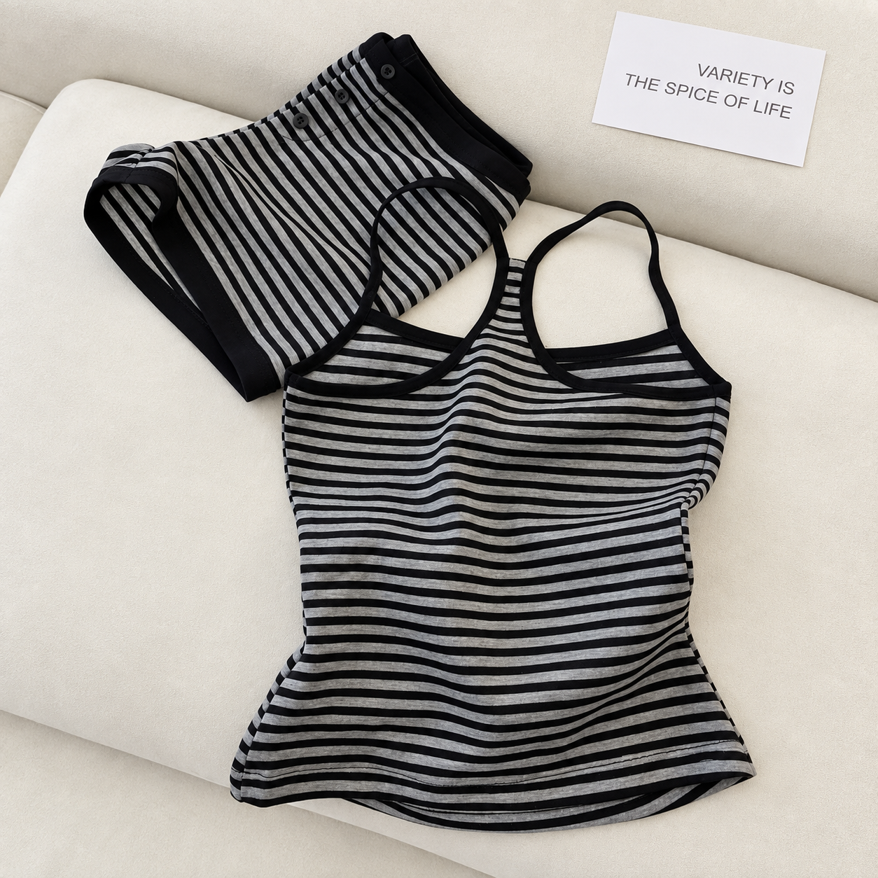 2 Pieces Cami Top And Shorts Lounge Set For Women