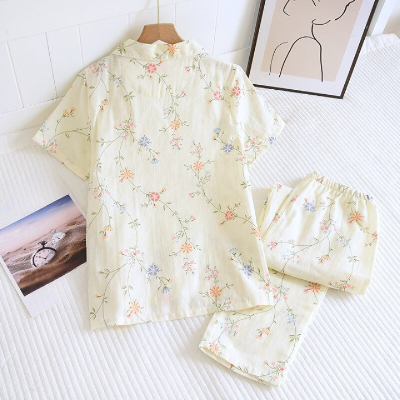 Cotton Gauze Women Pajama Set