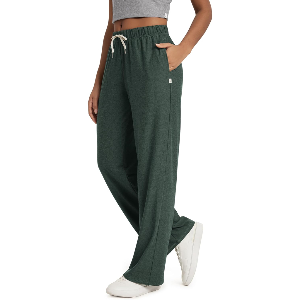 Straight Lounge Pajama Pants With Pockets