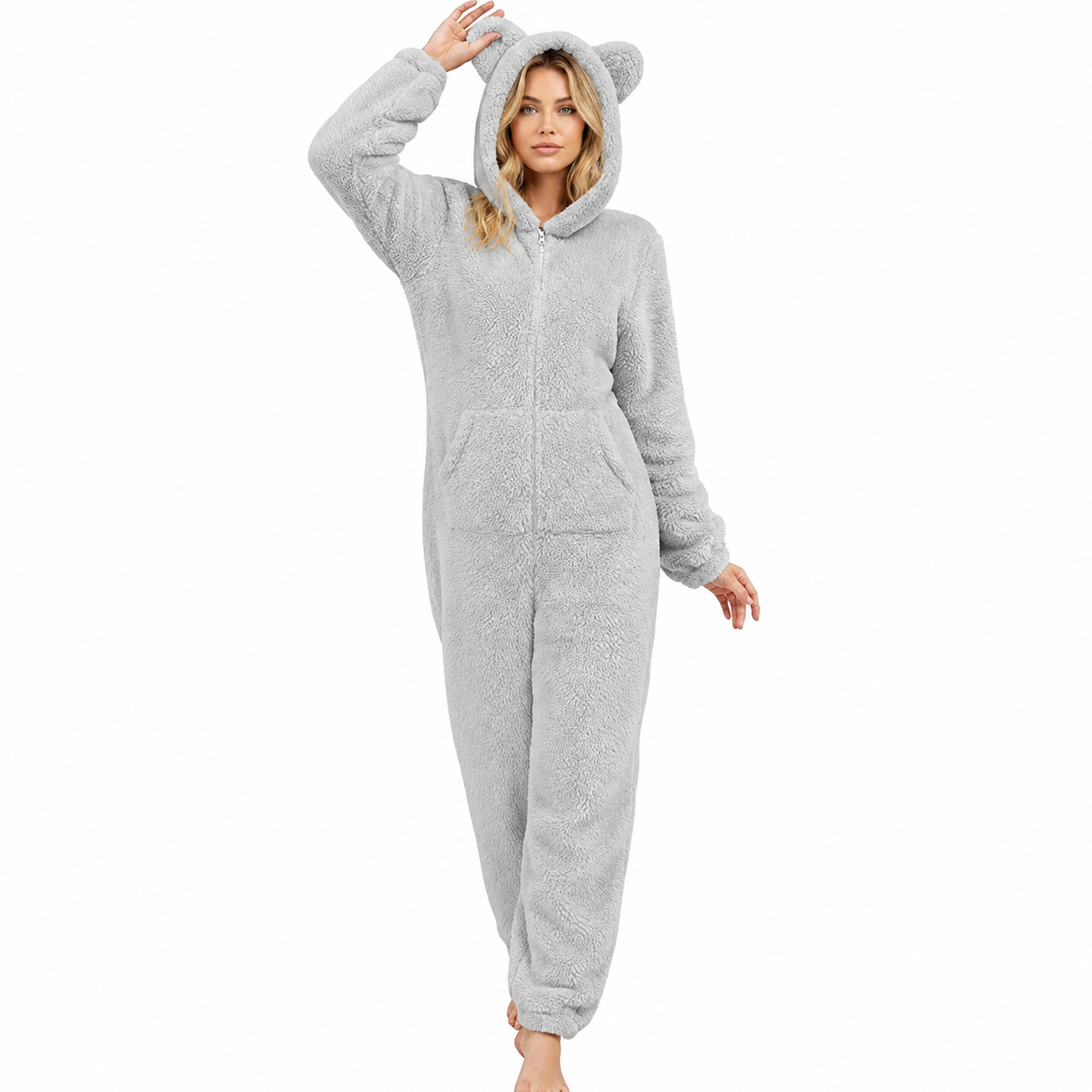 Cozy Fleece Winter Hooded Loungewear Pajamas For Women