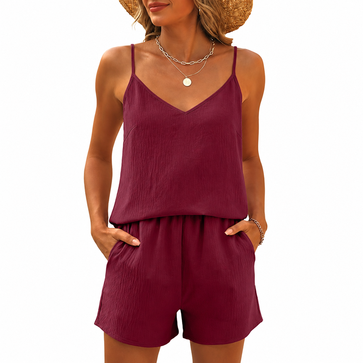 2 Piece Of Summer Wear Tank Top And Shorts Matching Lounge Set For Women