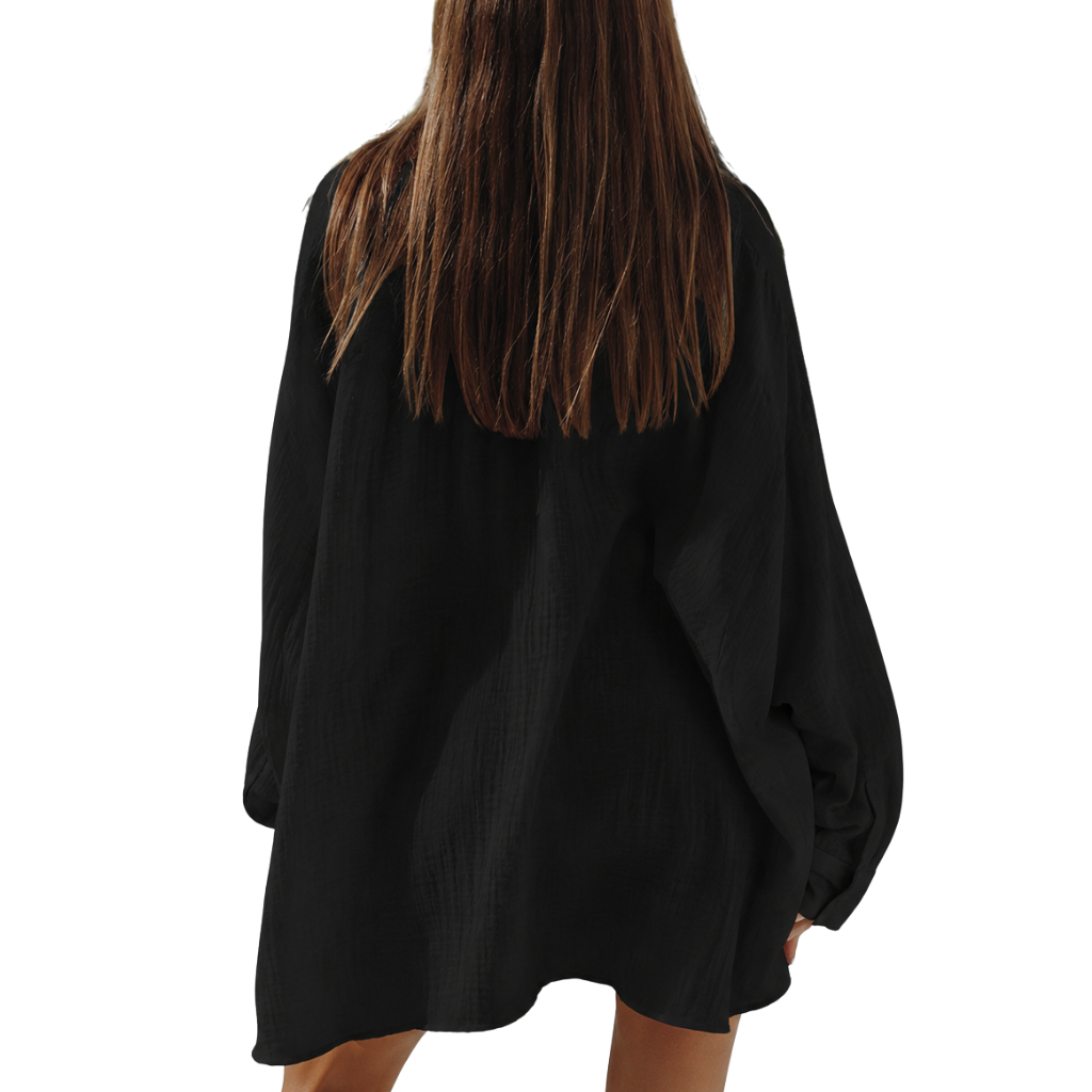 2 Piece Of Long Sleeve Button Down Blouse And Shorts Sweatsuit Sets For Women